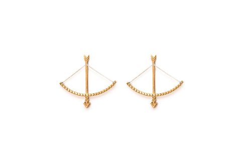 LORENA PESTANA BOW AND ARROW EARRINGS