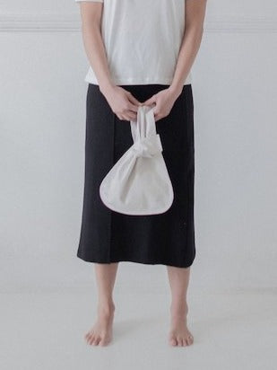 JUANA DE MEXICO KNOT BAG WHITE