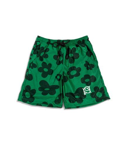 GUIRI SHORTS FLOWERS GREEN