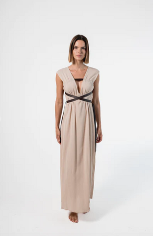 LA TROUPE VESTIDO BRONCE CREAM
