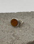 AMOR & ROSAS ANILLO QUETZALCOATL CIRCLE TIGER EYE