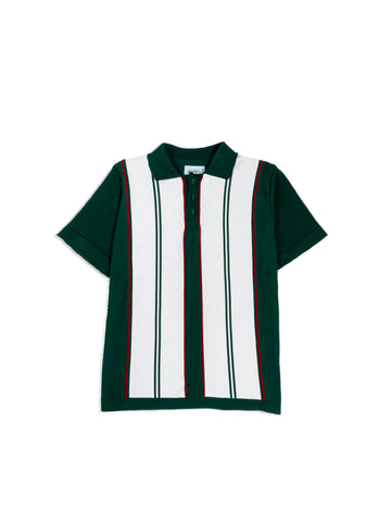 GUIRI POLO TEJIDO GREEN WHITE