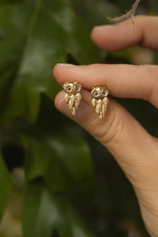 LORENA OWL EARRINGS GOLDENROAD