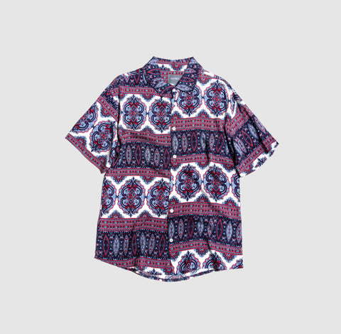 GUIRI BLUE RED MEDALLION SHIRT